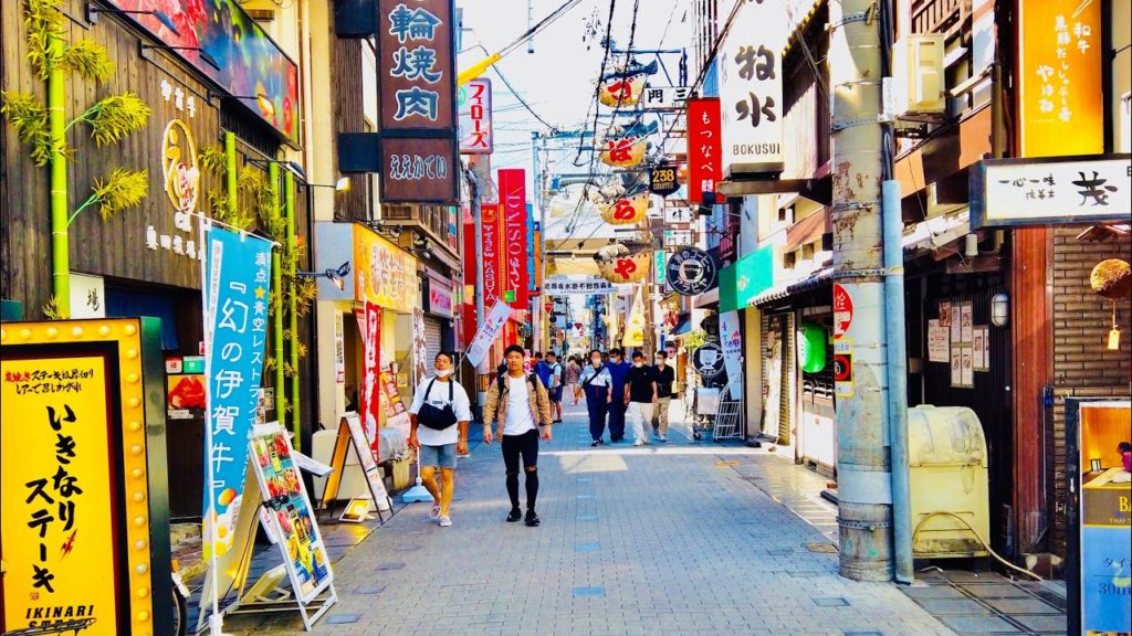 【4K】Relaxing Morning Walk In Osaka -  Japan Walking Tour #ASMR
