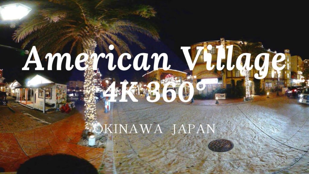【Okinawa 4k 360°】"American Village" Virtual trip with Rogy (360° camera) in Okinawa Japan