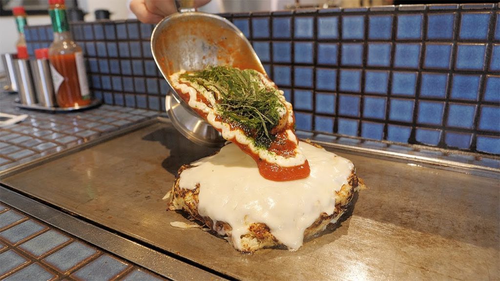 새우 치즈 오코노미야키 / shrimp cheese pancake - Okonomiyaki / korean street food