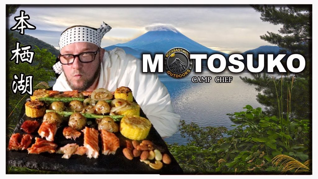 Lake Motosu Camping in Japan Smoked Salmon Campfire Cooking