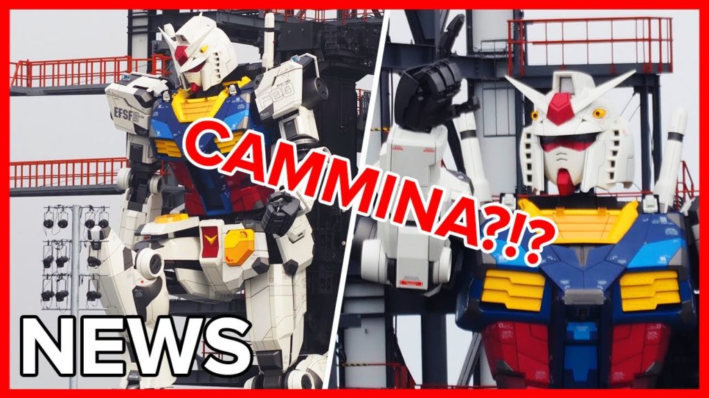 Gundam LIFE SIZE Japan Yokohama, CAMMINA! (walking robot)