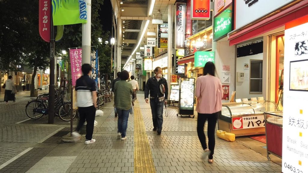 Tokyo Night Walking ✨4K　Hiratsuka　Downtown　Japan🎧High Quality 3D Sound