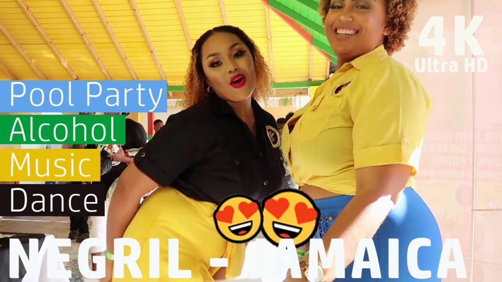 4K Crazy Pool Party - Rick's cafe - beach tour - Negril - Jamaica