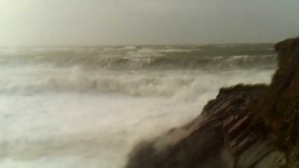 Bovisand Park, Near Plymouth, 8th February 2014. Storm