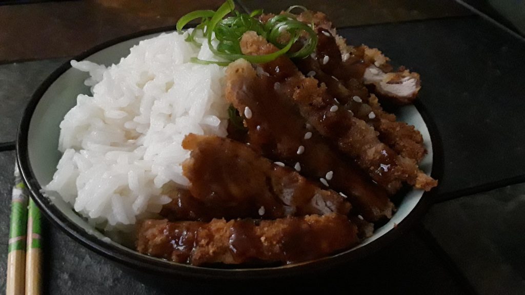 I made katsudon! Pork cutlets are my favorite
