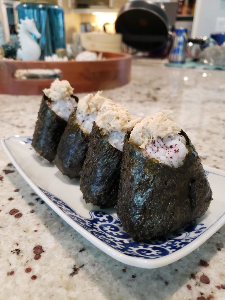 Onigiri with tuna mayo filling