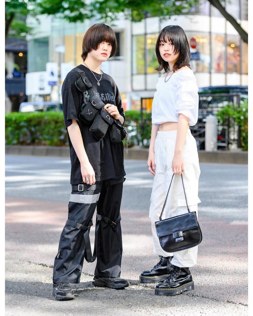 18-year-old Japanese students Yuika (@l.only_flower) and Unu (@uhmmm___48) on th...