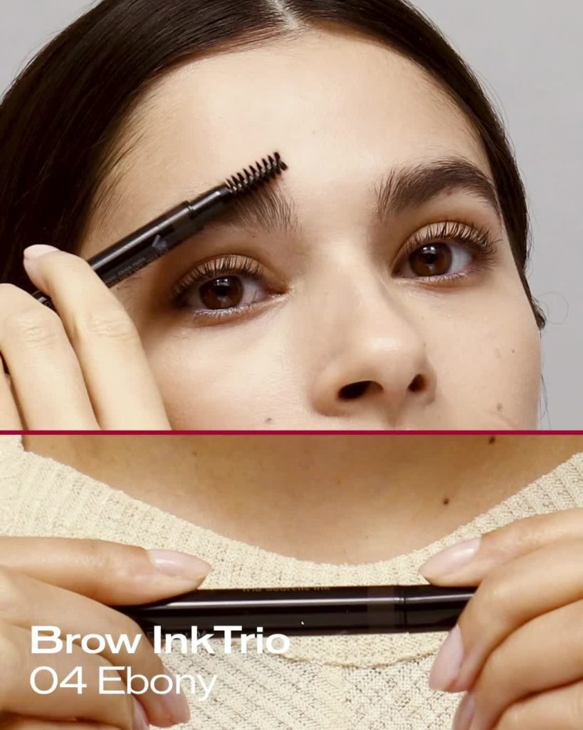 Bulking up brows is easy as 1-2-3 with the Brow InkTrio.  1. Brush up brows with...