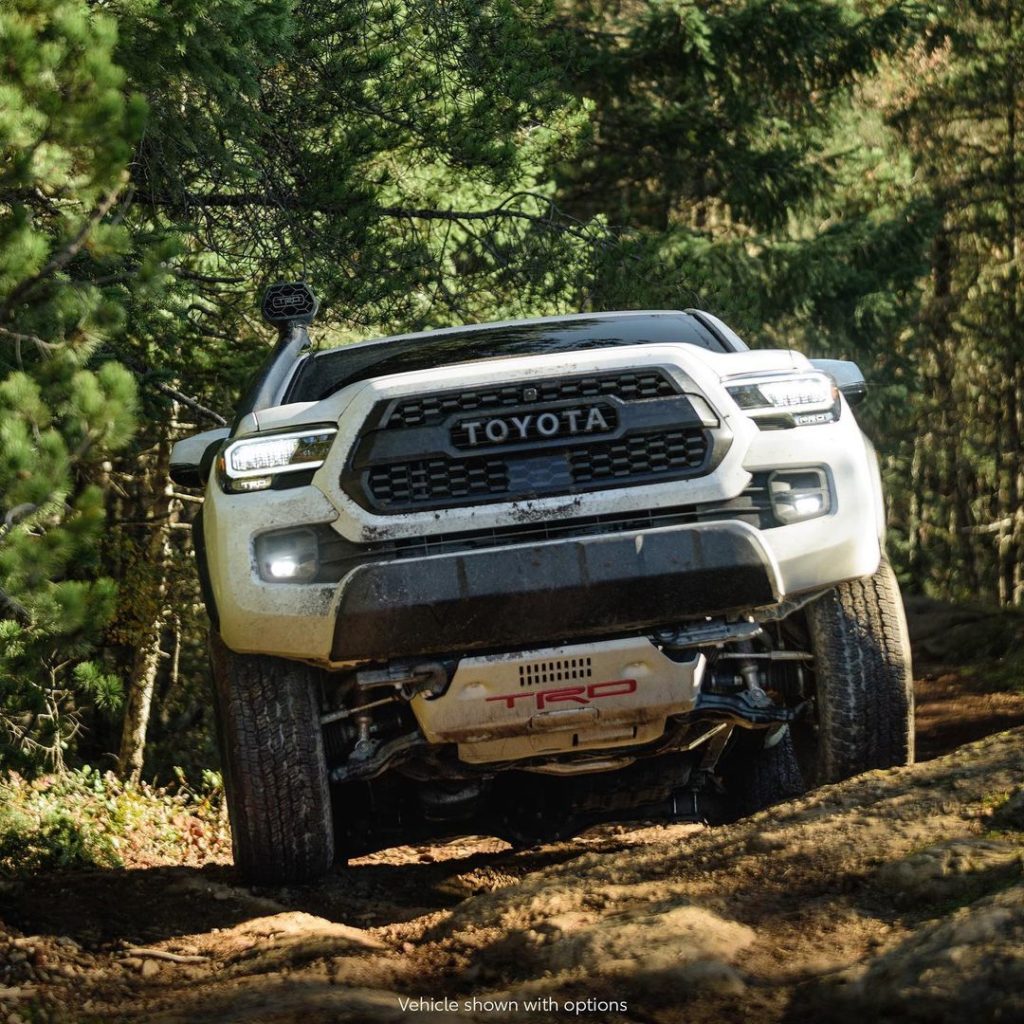 Yep, that #TRD Front Skid Plate is ready for anything. #Tacoma #LetsGoPlaces...