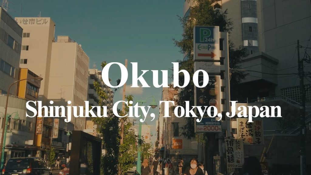Walking tour in Okubo, Shinjuku City, Tokyo Japan 4K