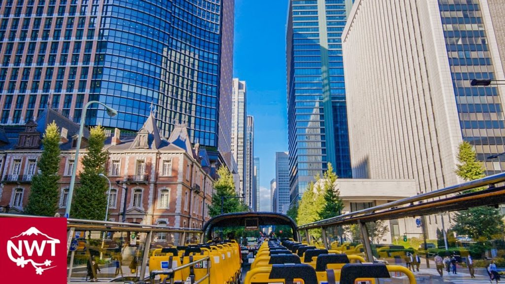 Tokyo Open Top Bus Tour In Marunouchi, Ginza And Imperial Palace | 4K With English Subtitles