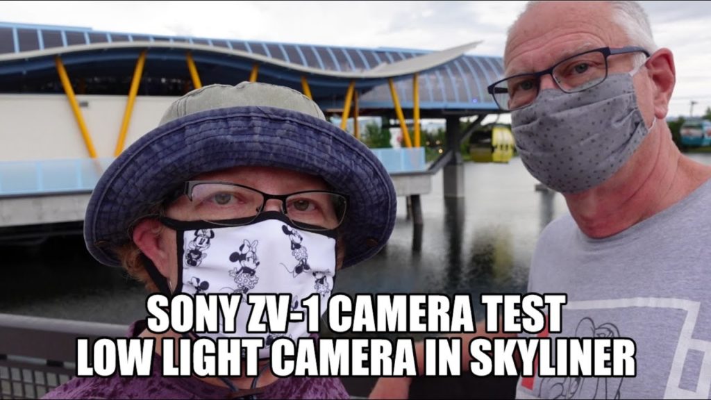 Sony ZV 1 | Cheap Low Light Video Camera For YouTube Videos [POV] Disney Skyliner at Night Test