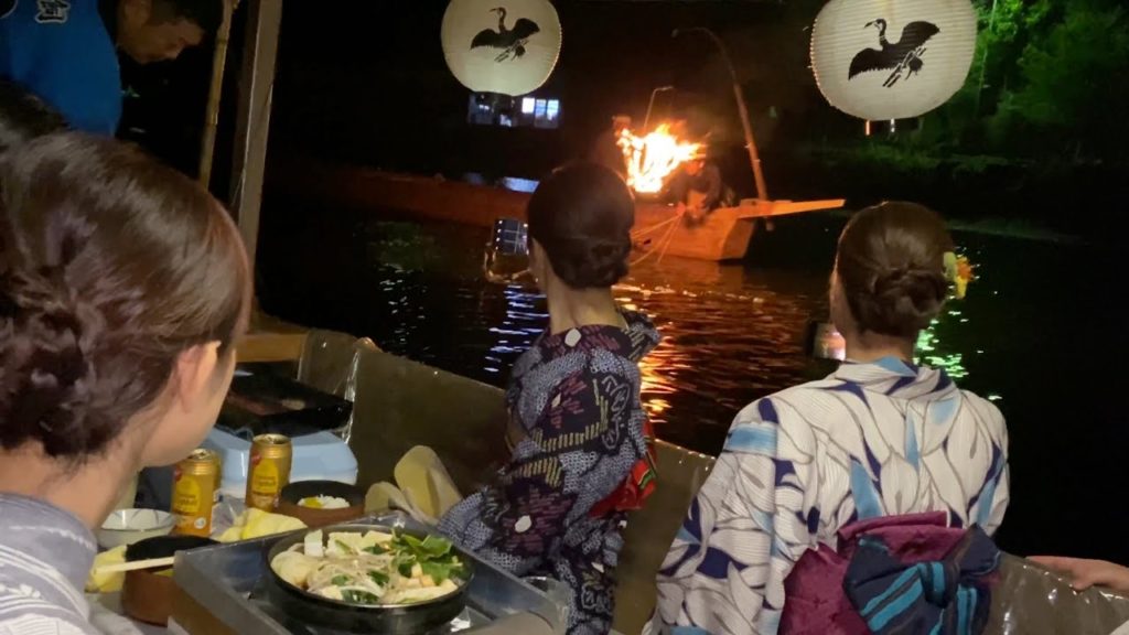 【京都嵐山】屋形船で鵜飼とすき焼きを楽しむ#75