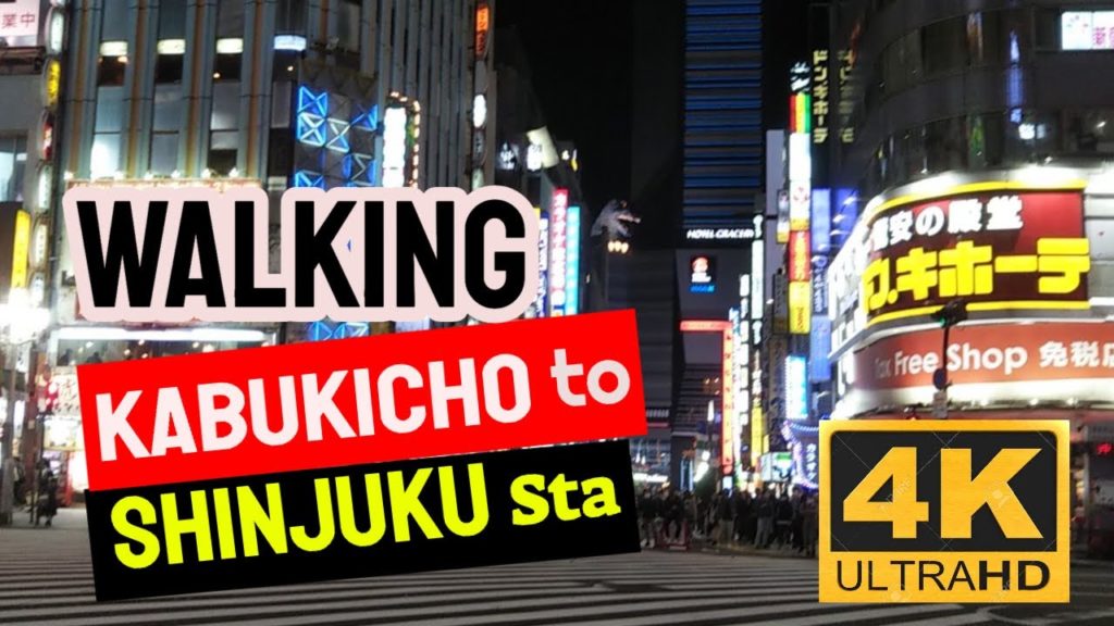 Walking from Kabukicho to Shinjuku Station Tokyo Japan Walk 4K