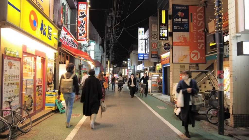 Tokyo Evening Walking ✨4K　Kyodo　Shopping Streets　Japan🎧High Quality Binaural