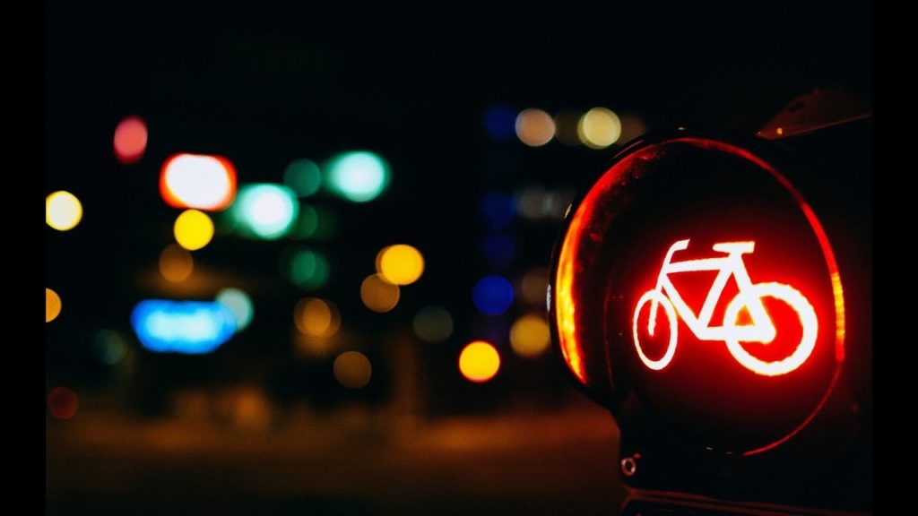 500. Night bike ride in Wakabayashi, Sendai City, Japan