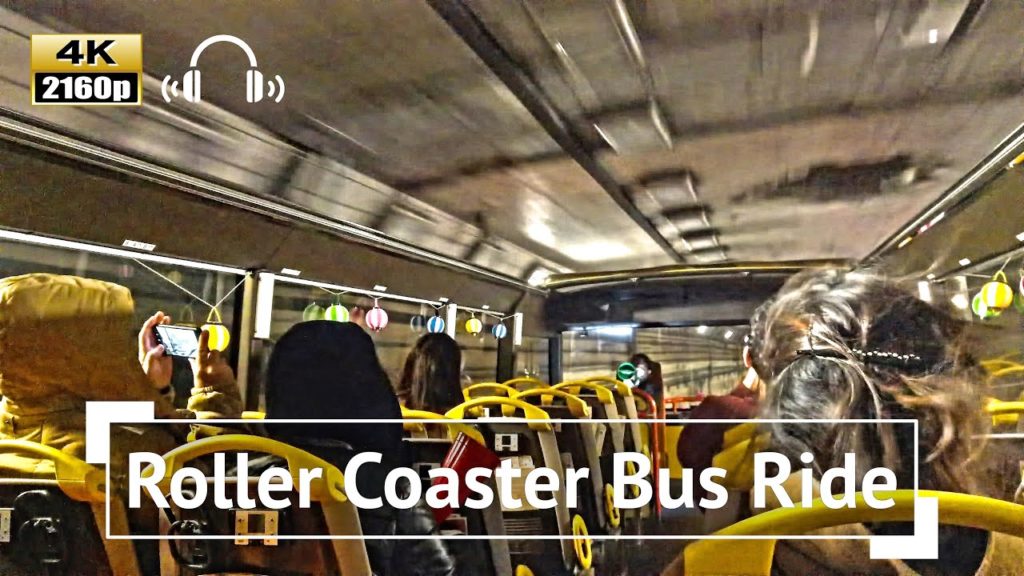 [4K/Binaural Audio] Tokyo Sightseeing Roller Coaster Bus Ride  - Tokyo Japan