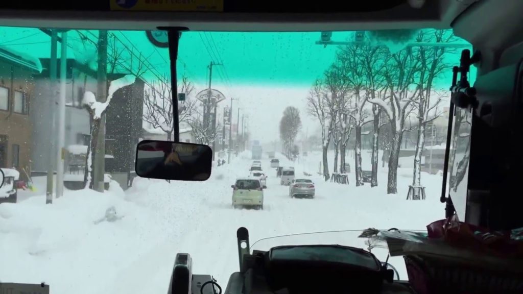 Snowing heavily at sapporo hokkaido 24/2/2016