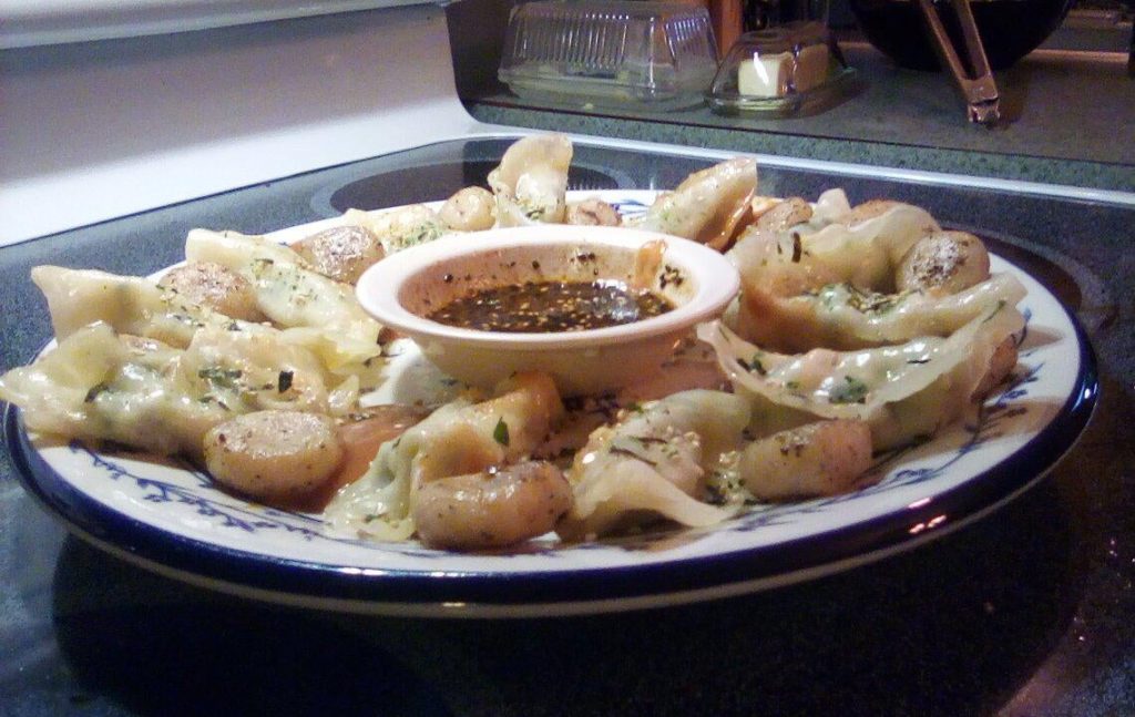 Dumplings and Water Chestnuts, not sure if this fits, due to this being my first post.