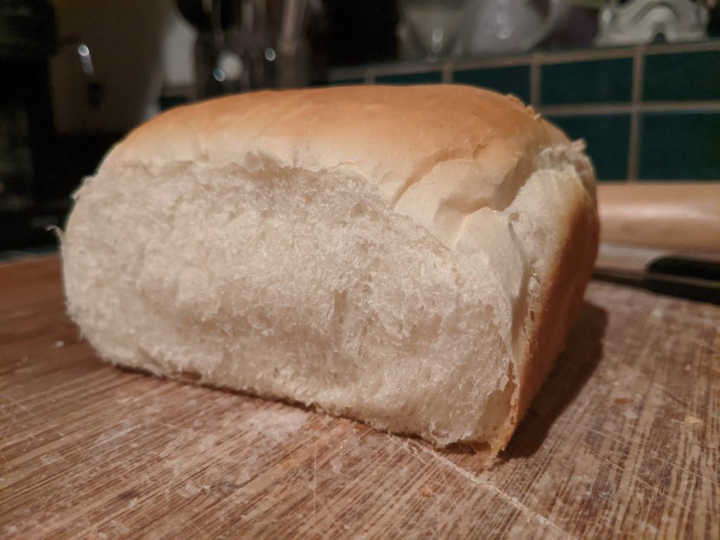 I humbly present my first attempt at shokupan.