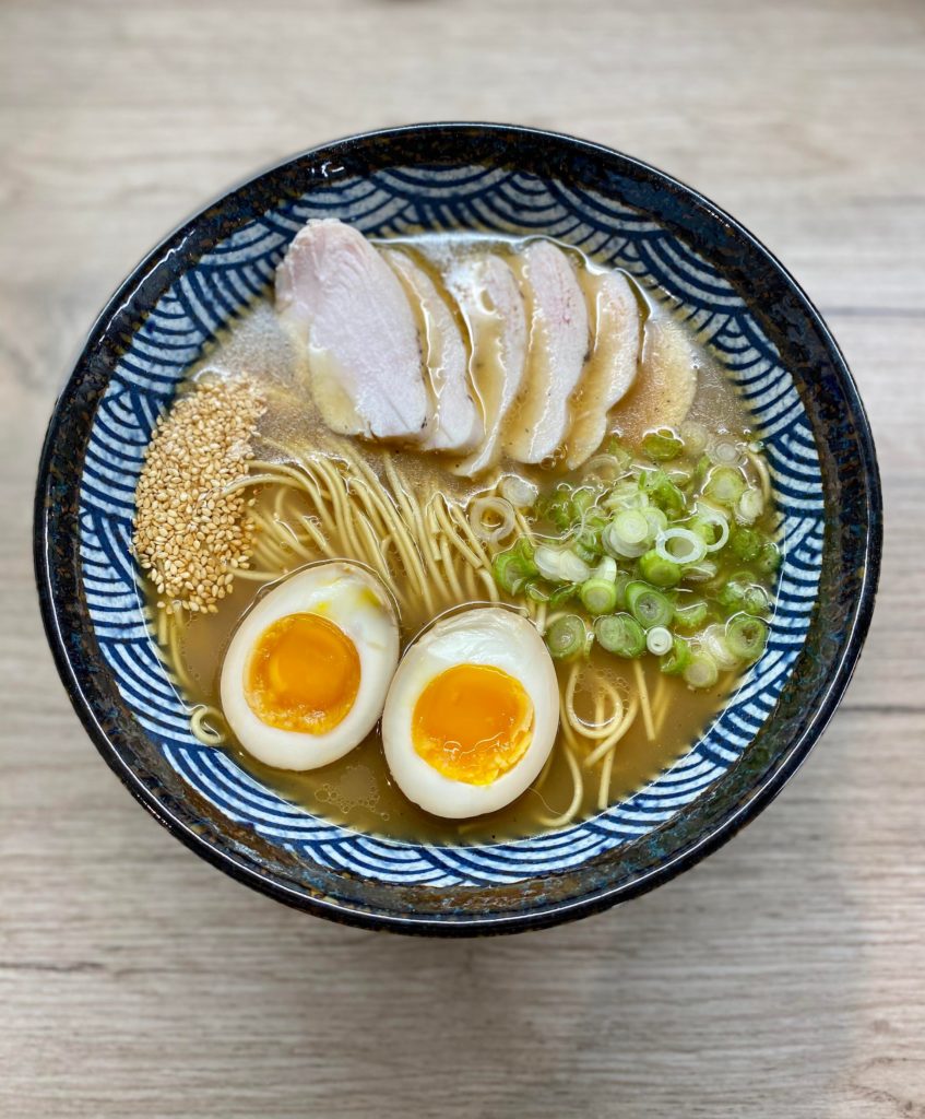 Paitan soup from leftover bones worked a treat