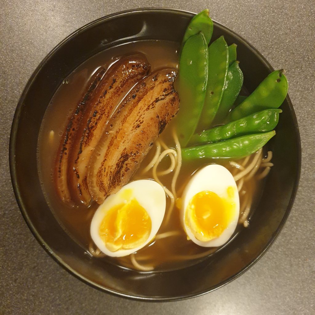 A simple shoyu ramen from scratch.