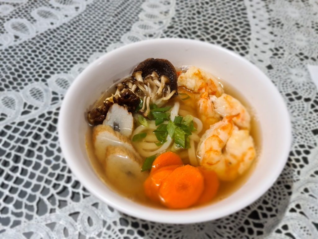 Shrimp udon - shrimp dashi hihi