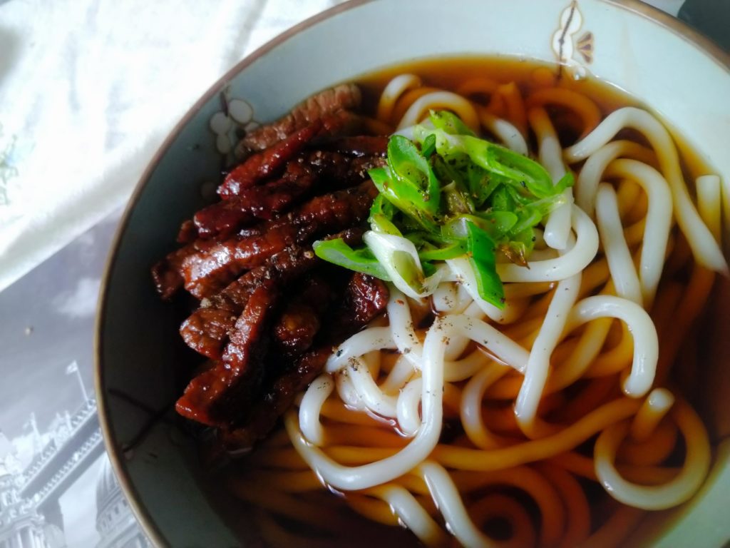 Made my very first beef udon soup