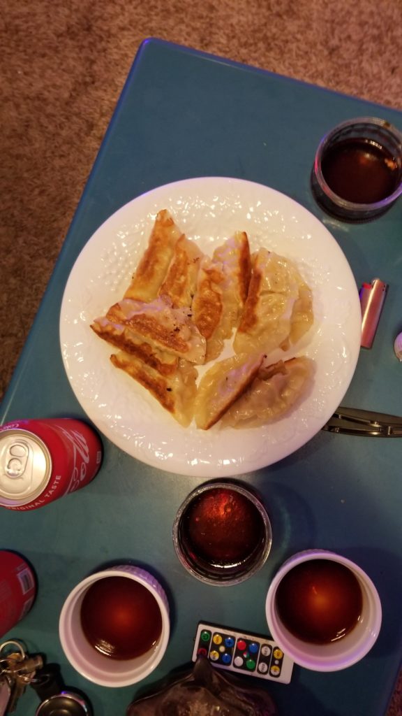 Finally made pork gyoza + dipping sauce for the first time! 🤤💕