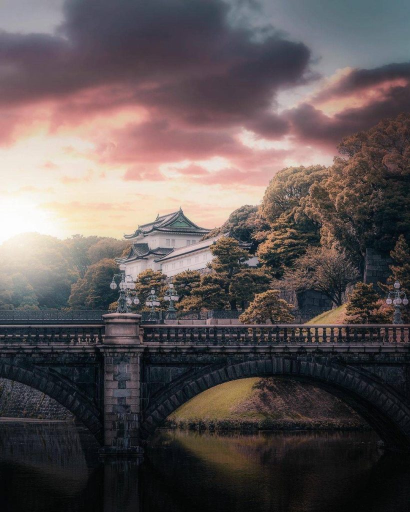 Tokyo's Imperial Palace and its surrounds look like a painting in this beautiful...