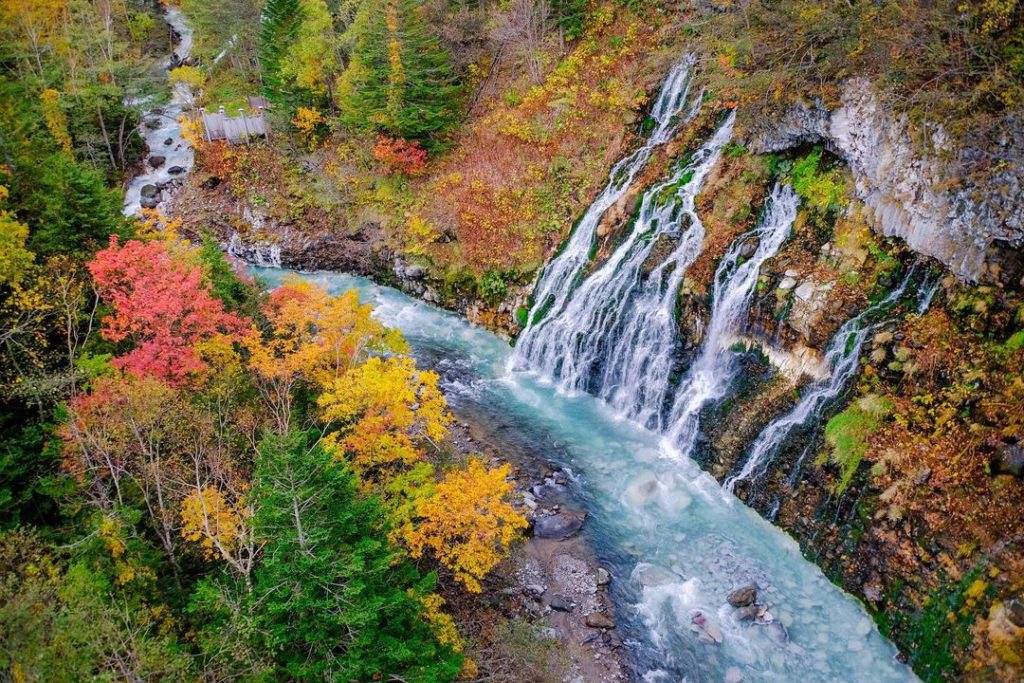 A great spot to fully enjoy the nature of Hokkaido is Shirahige Falls which empt...
