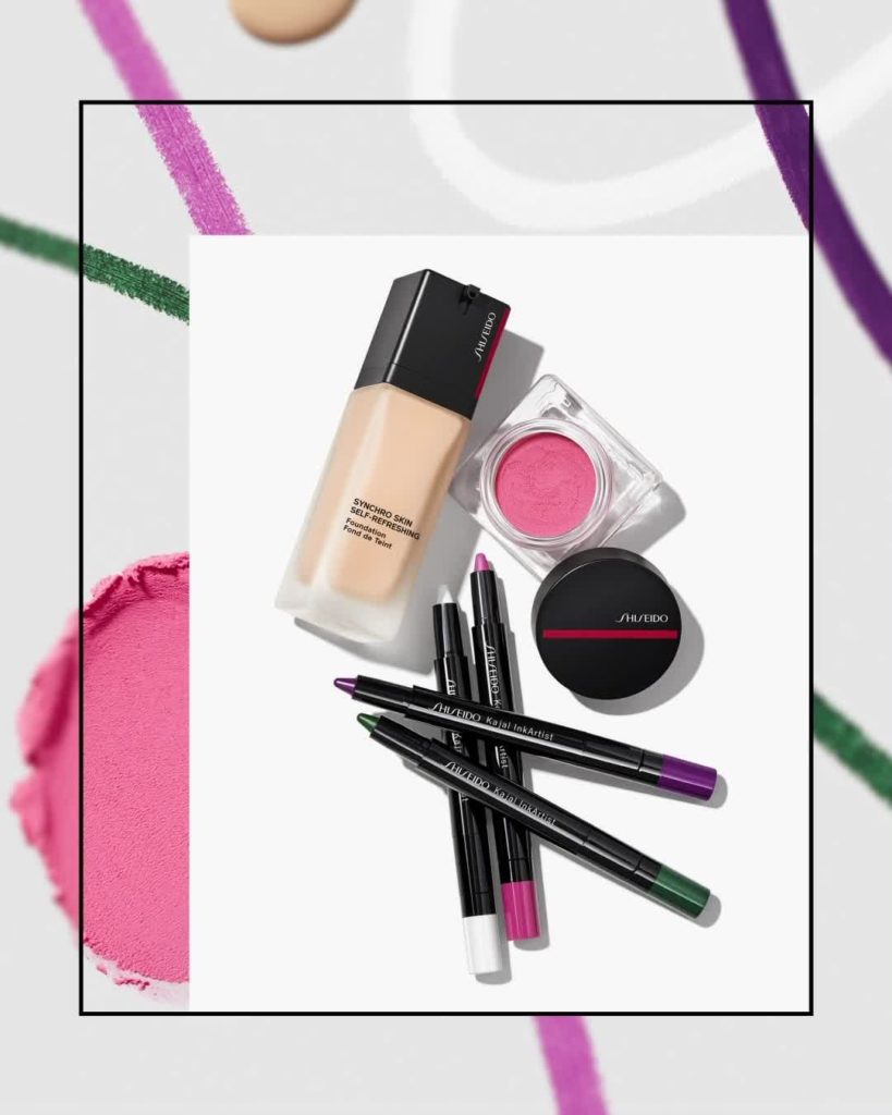 Make eyes and cheeks go pop! Get @hunterschafer’s colorful look created by makeu...