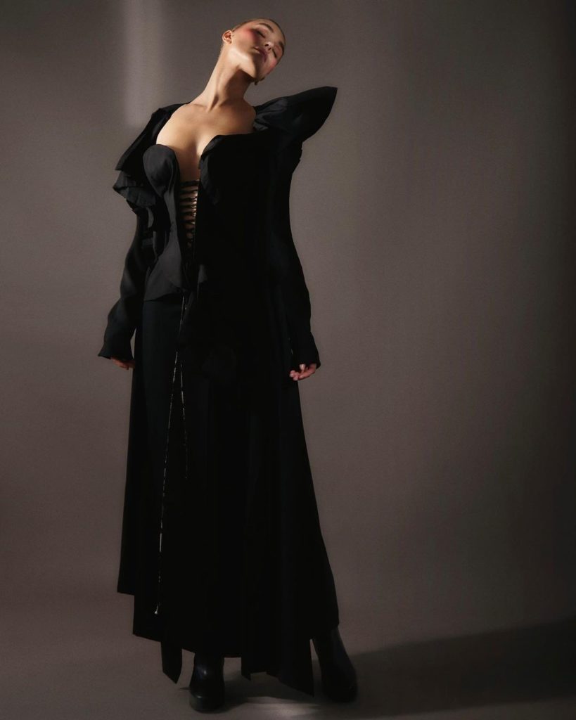 French actress @gaiaweiss wearing Yohji Yamamoto AW20 collection for the cover s...