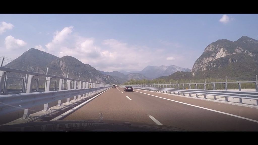 From Garda lake Italy to Wien Austria through Alps 4.9.2016