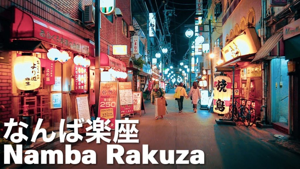 なんば楽座 難波の飲食店街 DJI Pocket 2 Osaka Night Walk - Namba Rakuza 4K Japan