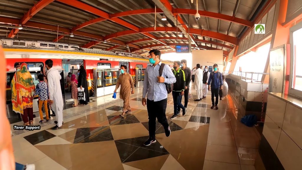 Pakistan's Orange Line Metro Train Lahore Journey