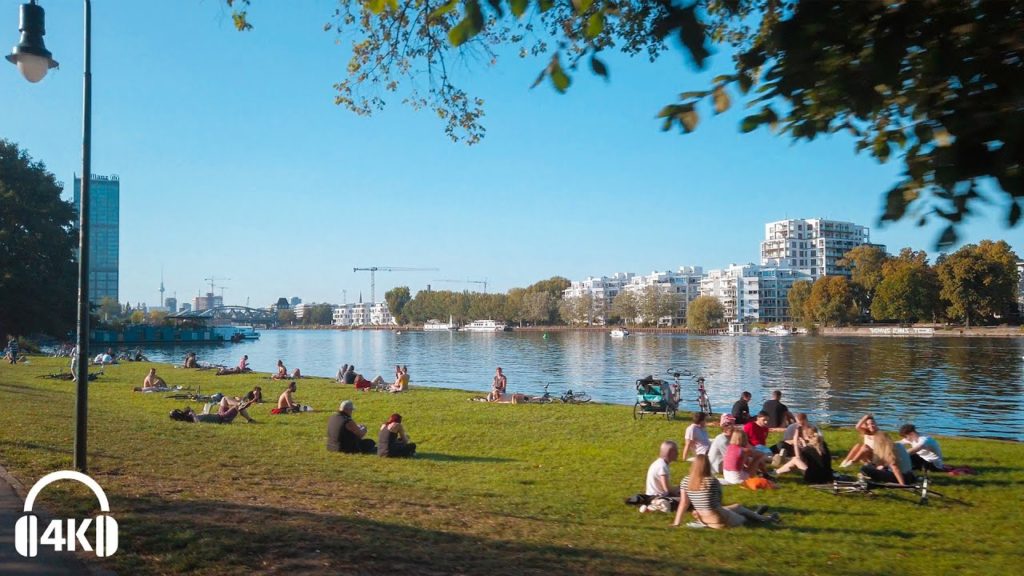 Berlin Cycling Treptow Park in Summer 2020 along the river, forest [4K] Virtual Tour ASMR