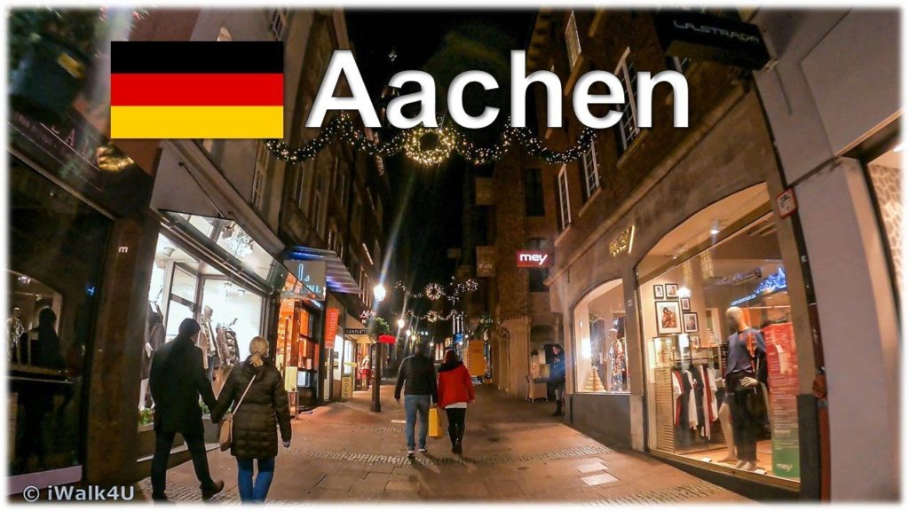 🎄🇩🇪 Aachen 🌃 4K Christmas Lights Walk At Night 🌕 Germany 🇩🇪🎄