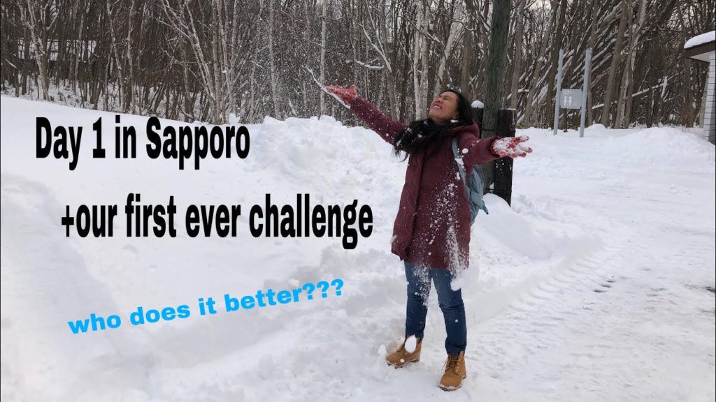Sapporo Travel vlog (Day 1) plus our first ever challenge | Angel Co