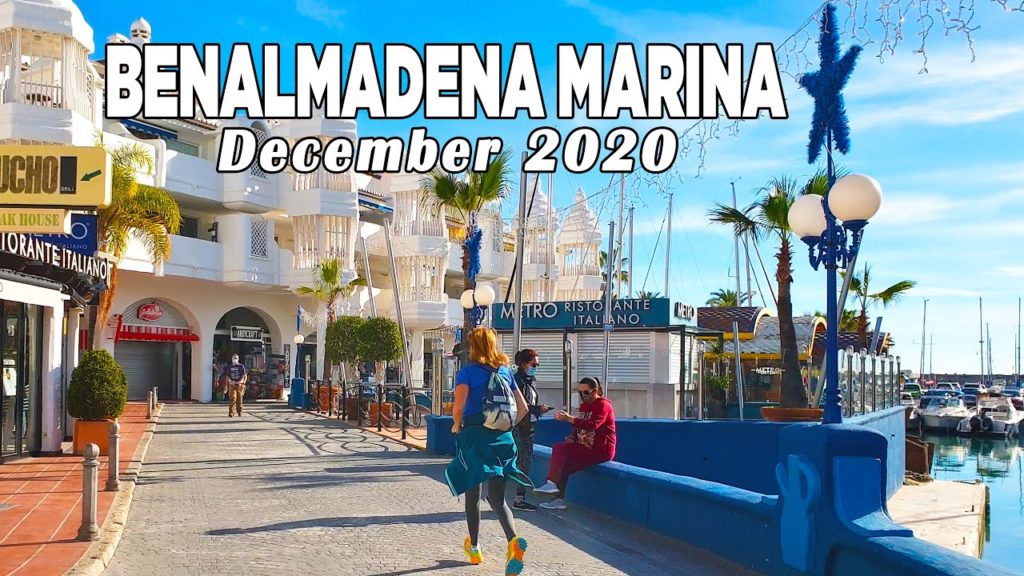 Benalmadena Marina - Walking Tour in December 2020, Malaga, Costa del Sol, Spain [4K]