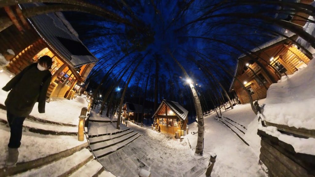 【Insta360 ONE X2】Furano Ningle Terrace-Hokkaido [Winter tourist destination]フリー編集Ver