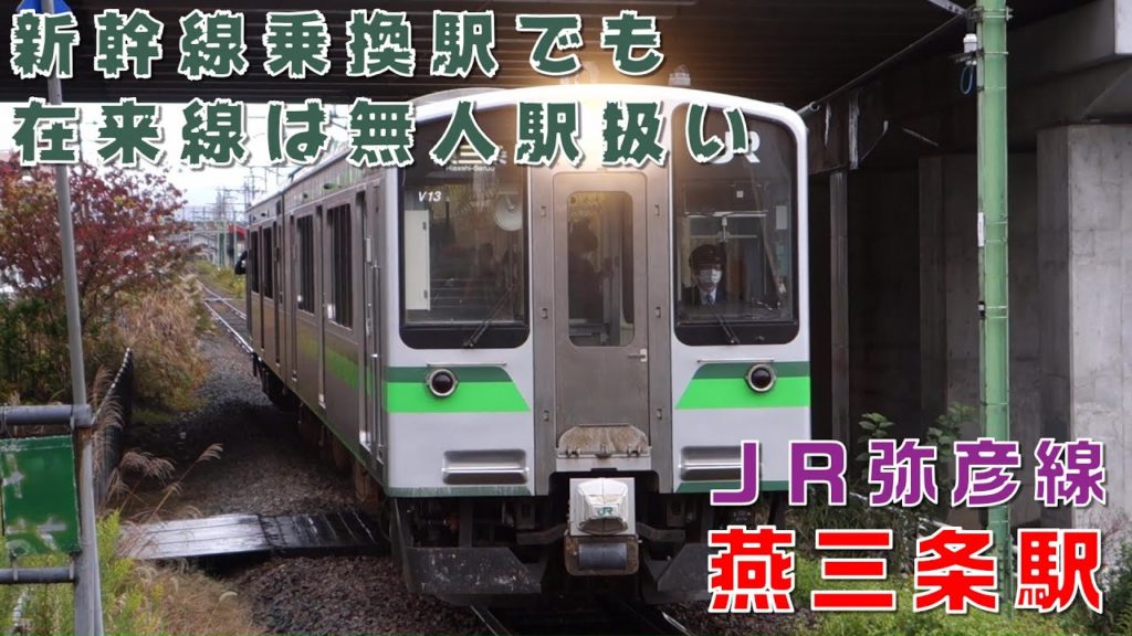 【FHD】JR弥彦線 燕三条駅にて(At Tsubamesanjo Station on the JR Yahiko Line)