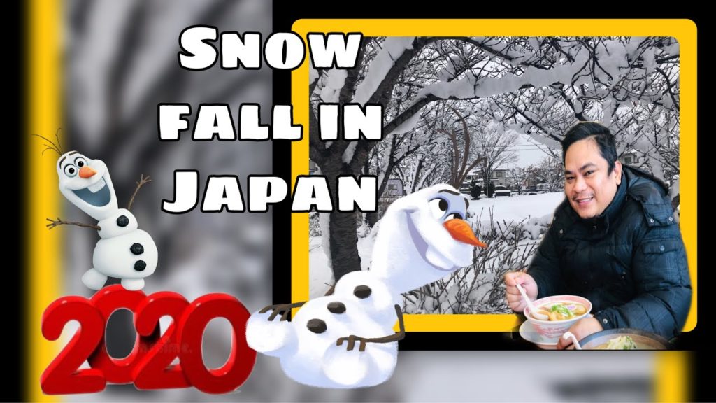 Snow Fall in Japan/How to make "OLAF" from Snow