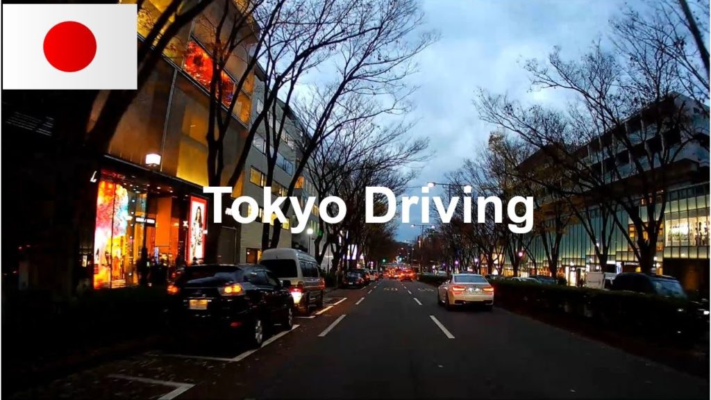 tokyo japan/ omotesando driving