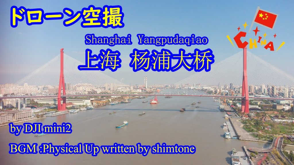20201129 DJI mini2 ドローン空撮 上海 杨浦大桥