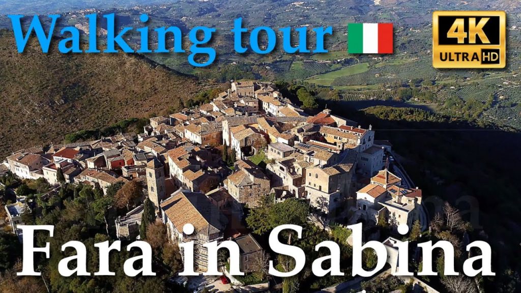 Fara in Sabina, Italy【Walking Tour】4K