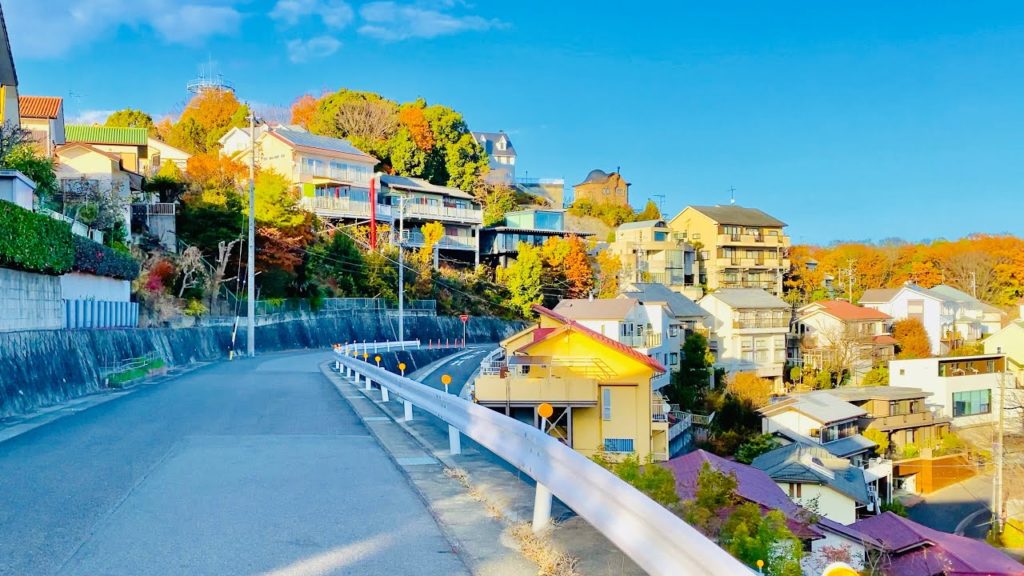 【4K】Hillside Japanese Residential Streets / Modern Japanese Houses (Nisshin, Nagoya)