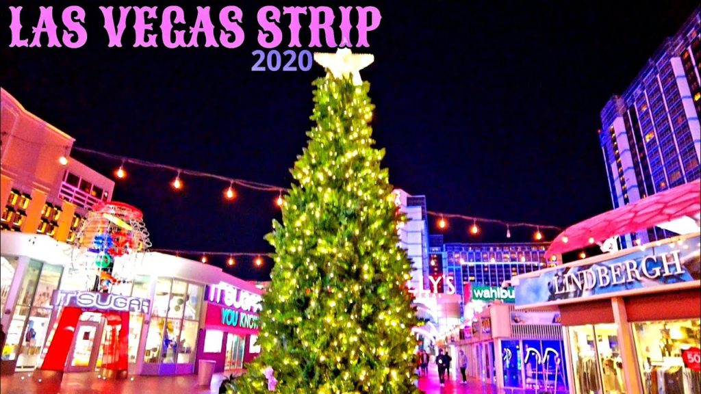 [4K]⁶⁰ 🎄LAS VEGAS STRIP NIGHT WALKING TOUR 12/2020