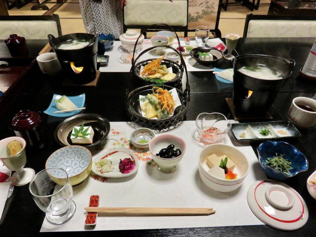 Vegetarian dinner at Fudo-in Temple on Mount Koya