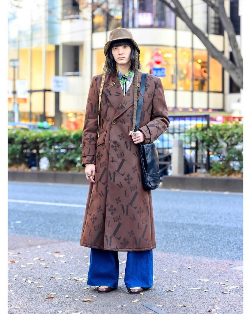 20-year-old Japanese student Ryoya (@ryoya_gekoo) on the street in Harajuku wear...